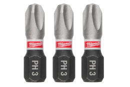 Milwaukee Šroubovací bity PH3 x 25 mm SHOCKWAVE Impact Duty (3 ks) 4932500354