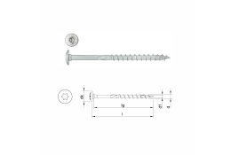 HECO-TOPIX-plus (talířová hlava) částečný závit 10,0 x 380 mm - balení 50 ks