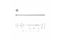 HECO-TOPIX-plus (zápustná hlava) částečný závit 6,0 x 80 mm - balení 100 ks