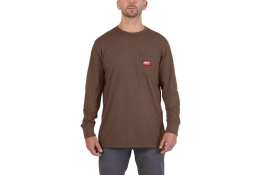 Milwaukee Pracovní triko s dlouhým rukávem WT LS BR, hnědé (XXL) 4932493062