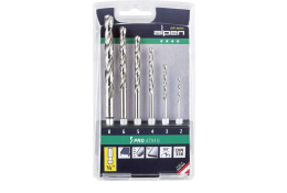 Alpen HSS sada spirálových vrtáku do kovu, 4dílná, vnější čtyřhran 1/4 (6,3 mm)