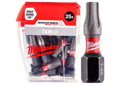 Milwaukee šroubovací bity SHOCKWAVE IMPACT DUTY TX25 25 mm 25 ks 4932430880