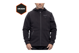 Aku HEXON vyhřívaná mikina s kapucí Milwaukee M12 HHBL5-0 (XL) černá, bez Aku, 4932499190
