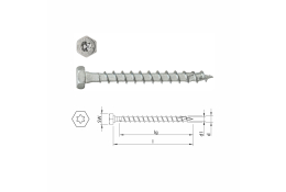 HECO-TOPIX-plus (šestihranná hlava) celý závit 8,0 x 100 mm - balení 50 ks