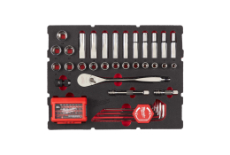 Milwaukee pěnová vložka PACKOUT™ s ráčnou 1/2" a hlavicemi (70 ks), 4932480716