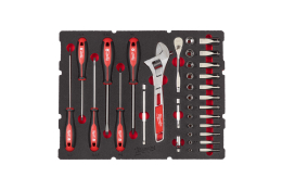 Milwaukee pěnová vložka 1/4“ s nástrčnými klíči a ráčnou (35 ks) 4932480717