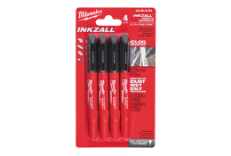 Milwaukee Značkovače - pera s jemným hrotem INKZALL™ - černá (Sada 4 ks) 48223154