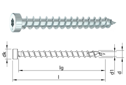 HECO-TOPIX-plus (válcová hlava) celý závit 8,0 x 120 mm - balení 100 ks 61928