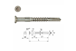 Vrut závrtný SIDING (zápustná hlava) částečný závit A2 5 x 45 mm nerez - 500 ks v balení