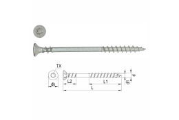 Vrut tuplovací 4,5 x 60 mm TX 20 - 200 ks v balení