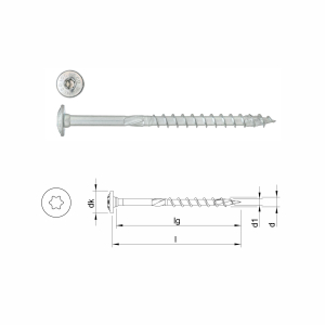 HECO-TOPIX-plus (talířová hlava) částečný závit 8,0 x 160 mm - balení 50 ks