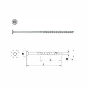 HECO-TOPIX-plus (zápustná hlava) částečný závit 4,5 x 80 mm - balení 200 ks