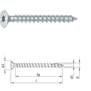 HECO-TOPIX-plus (zápustná hlava) celý závit 8,0 x 200 mm - balení 100 ks