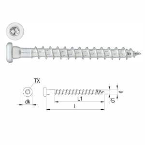 Vrut do trámových botek Pan Head 5 x 25 TX 20 - 200 ks v balení