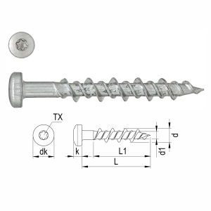 Šroub do sádrokartonu TX20 6,3 x 30 mm - 100 ks v balení 