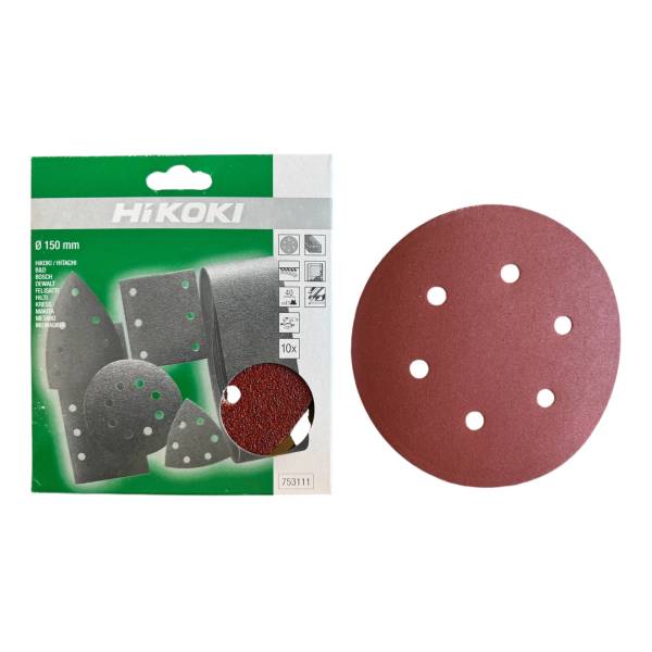 HiKoki 753111 Brusný kotouč D150 pro excentrickou brusku 10 ks K040: obrázek 1