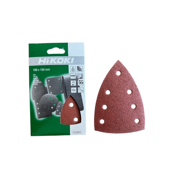 HiKoki 753424 Brusné papíry pro vibr. brusky Delta 100 x 150 mm K100 - 10 ks v balení: obrázek 1