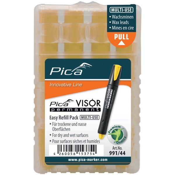 Náhradní tuhy pro Pica VISOR permanent - v balení 4 ks - žluté 991/44: obrázek 1