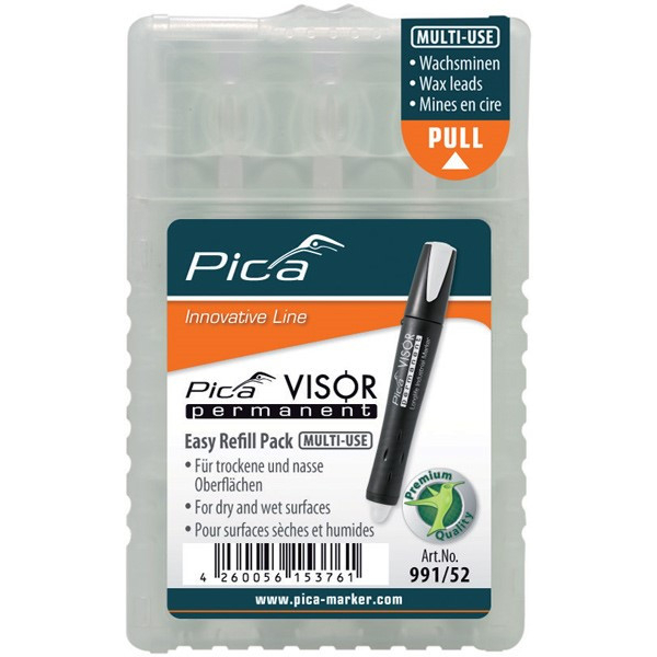 Náhradní tuhy pro Pica VISOR permanent - v balení 4 ks - bílé 991/52: obrázek 1