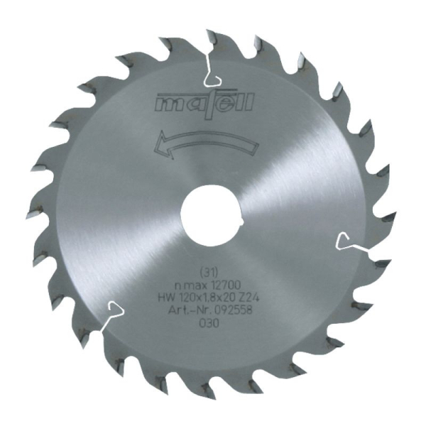 Mafell Pilový kotouč-HM 120x1,2/1,8x20 mm, Z 24, WZ, univerzální použití ve dřevě 092558: obrázek 1