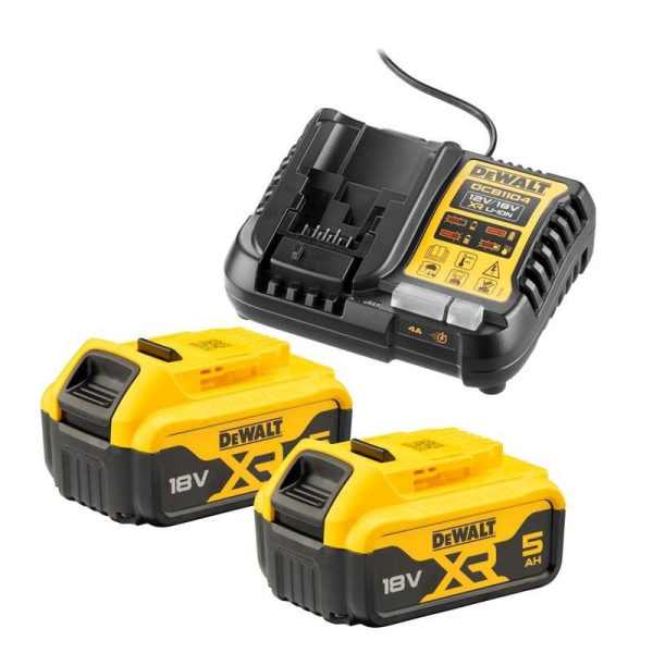 DeWalt DCB1104P2-QW Sada nabíječka XR a 2x 18V aku 5,0 Ah: obrázek 1
