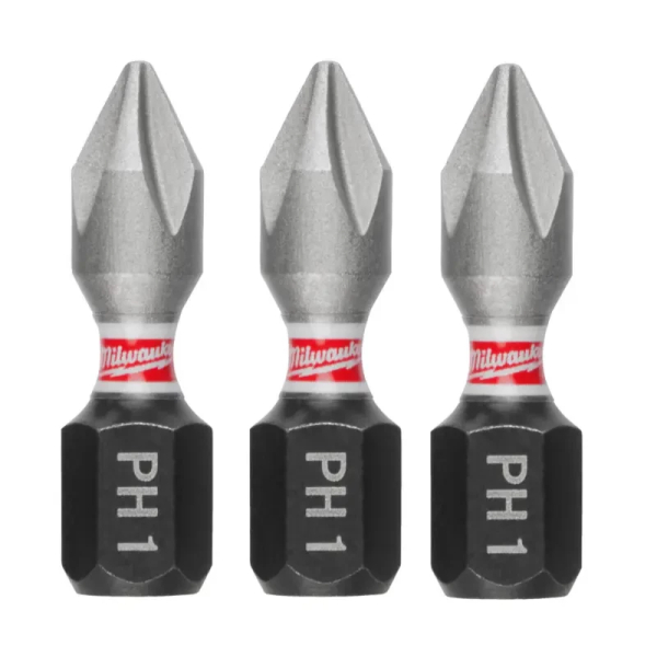 Milwaukee Šroubovací bity PH1 x 25 mm SHOCKWAVE Impact Duty (3 ks) 4932500352: obrázek 1