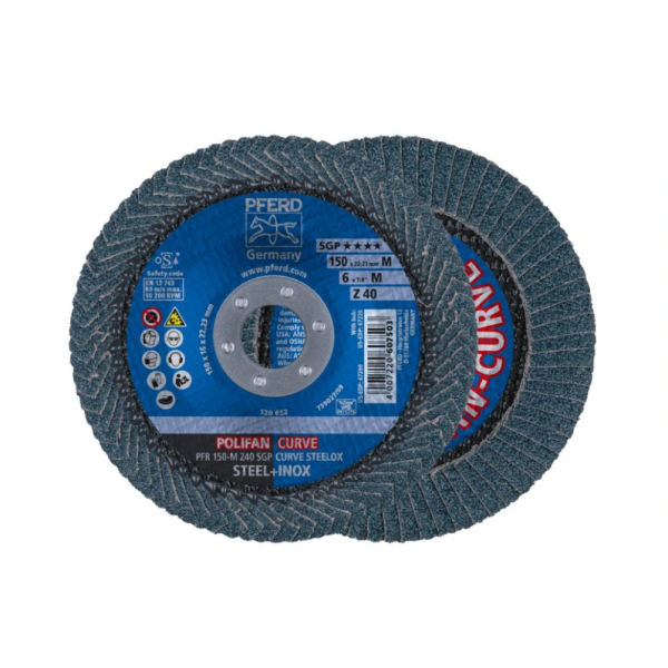 PFERD 67689072 Kotouč brusný Polifan PFR 150-M Z40 SGP curves steelox: obrázek 1