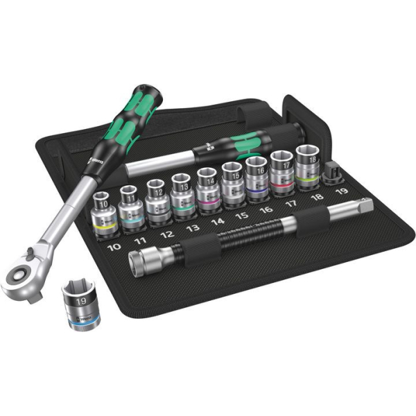 Wera 004090 Ráčna Zyklop Hybrid - SC 1 - 1/2 inch sada 13 dílů: obrázek 1