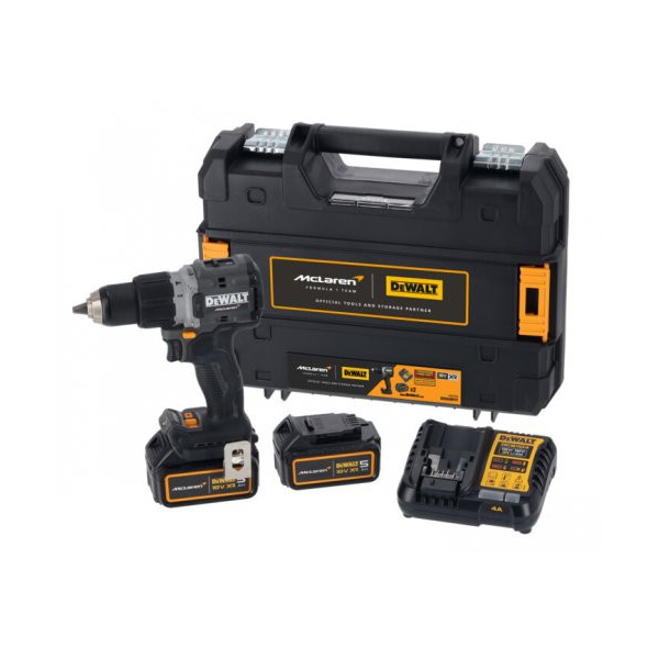 DeWALT 18V McLaren příklepová vrtačka, 2 x 5.0 Ah akumulátor, nabíječka, kufr TSTAK: obrázek 1
