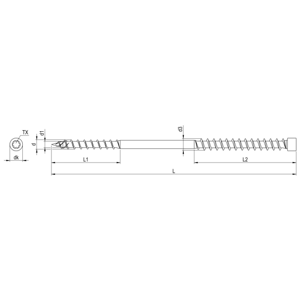 Vrut UHB 8 x 230 mm pro nadkrokevní izolaci - 50 ks v balení 13133/9: obrázek 6