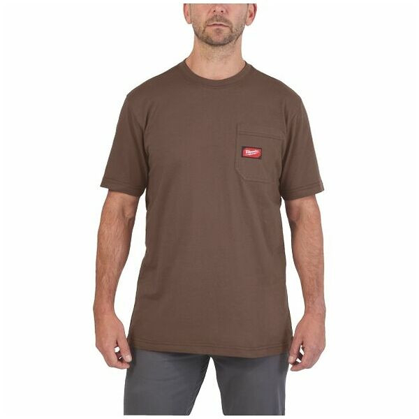 Milwaukee Pracovní triko WT SS BR s krátkým rukávem (XL) hnědé, 4932493031: obrázek 1