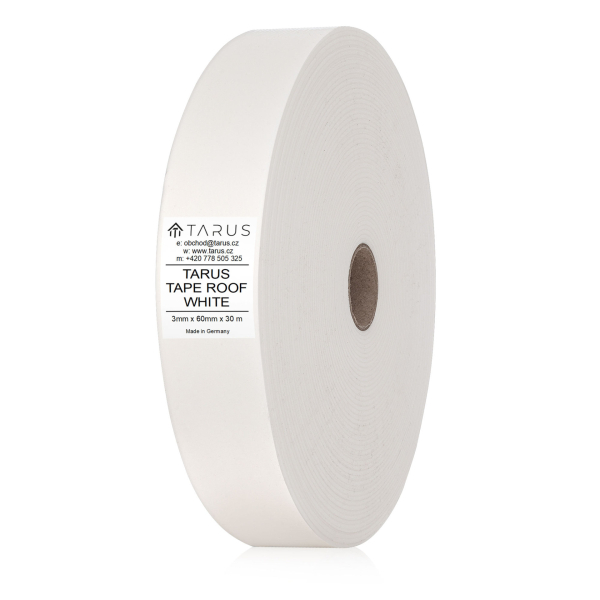 TARUS TAPE ROOF WHITE 3 mm x 60 mm x 30 m, 8 ks v balení: obrázek 1