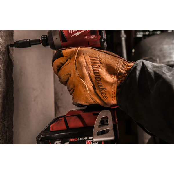 MILWAUKEE Pracovní kožené rukavice LEATHER, velikost 10 (XL), 4932478125: obrázek 2