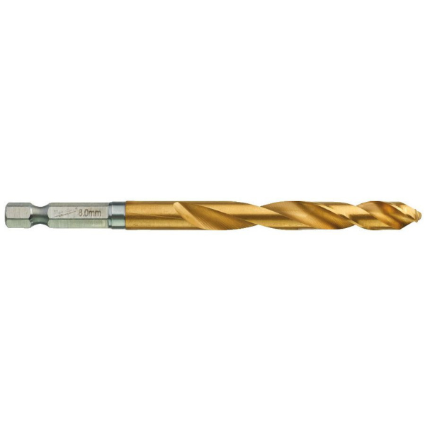 Milwaukee Vrtáky do kovu RED HEX HSS-G TiN 8 x 70 mm 5 ks, 4932478183: obrázek 1