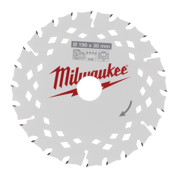 Milwaukee Pilový kotouč na dřevo 190 × 30 × 1,8 mm, 24z, střídavý zub, 4932498976: obrázek 1