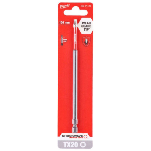 MILWAUKEE Šroubovací bit TX Shockwave™ TX20 x 150 mm, 1ks 4932471573: obrázek 1