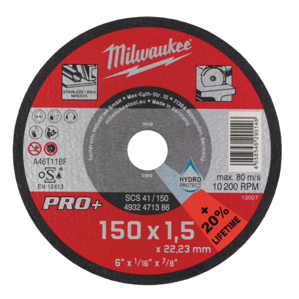 MILWAUKEE Tenký řezný kotouč pr. 150 x 1,5 mm Pro+ SCS 41/150 4932471386: obrázek 1