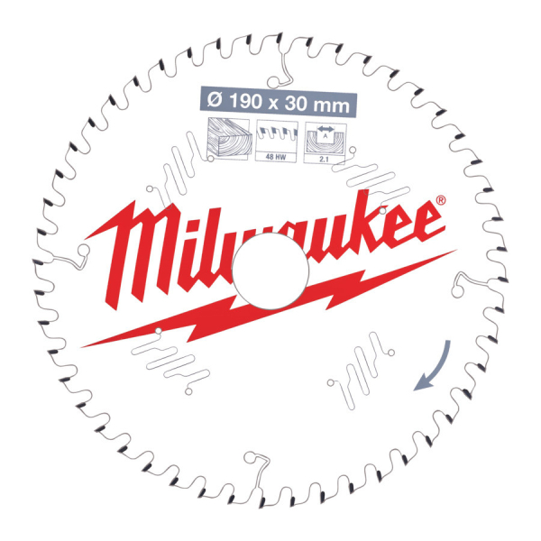 MILWAUKEE Pilový kotouč dřevo 190 x 30 x 2.1x 48 ATB 4932471380 : obrázek 1