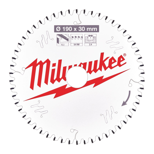 Milwaukee řezný kotouč 190 mm na Al CSB P Alu 190 x 30 x 2.4 x 54 TF negativní 4932471303: obrázek 1
