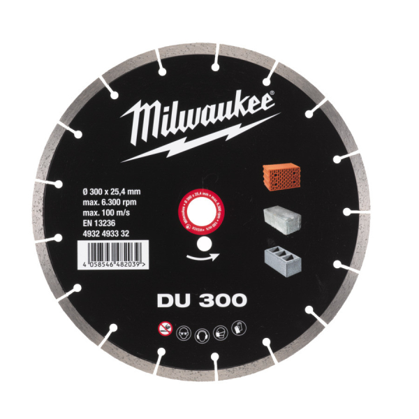 Milwaukee Diamantový rozbrušovací kotouč DU 300x25,4x1,0mm, 4932493332: obrázek 1