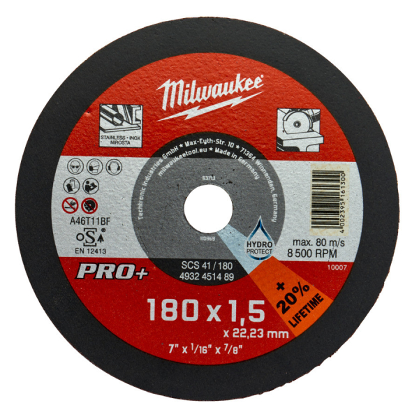 Milwaukee tenký řezný kotouč pr. 180 x 1,5 mm Pro+ SCS 41/180 4932451489: obrázek 1