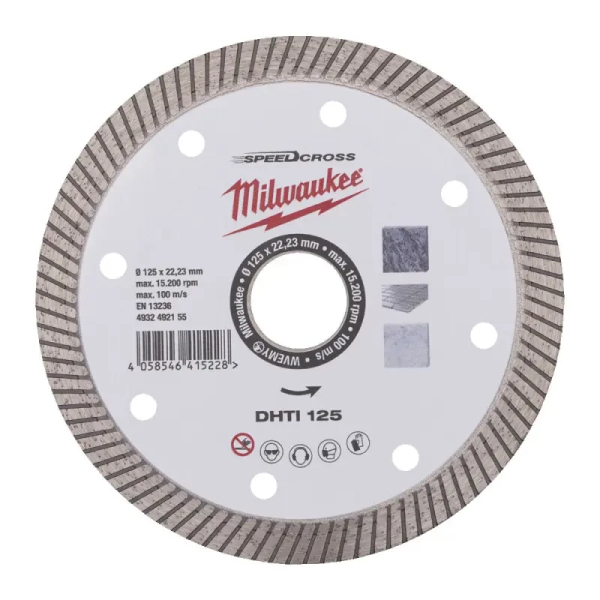 Milwaukee diamantový rozbrušovací kotouč DHTI 125x22,23 mm - celoobvodový 4932492155: obrázek 1