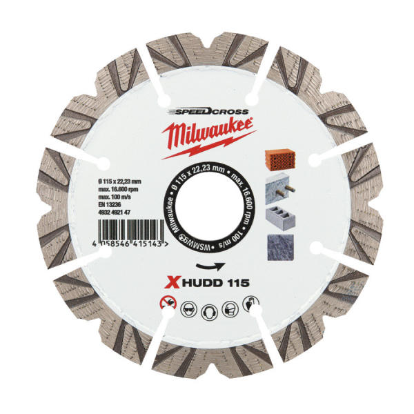 Milwaukee diamantový rozbrušovací kotouč Speedcross XHUDD 115x22,23 mm 4932492147: obrázek 1