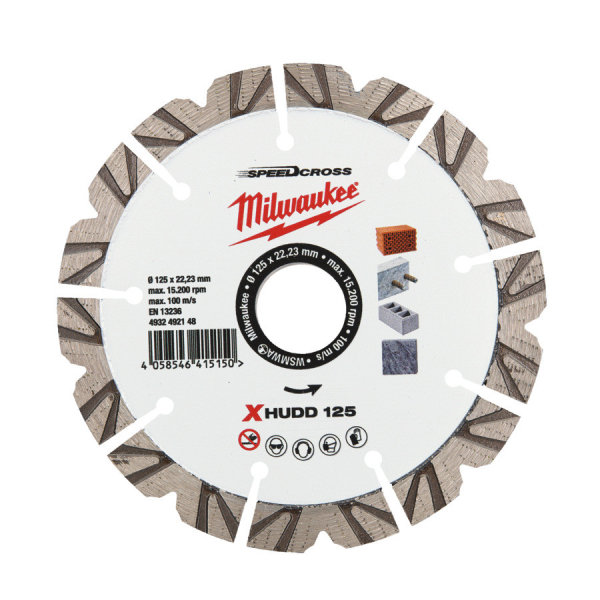 Milwaukee diamantový rozbrušovací kotouč Speedcross XHUDD 125x22,23 mm 4932492148: obrázek 1