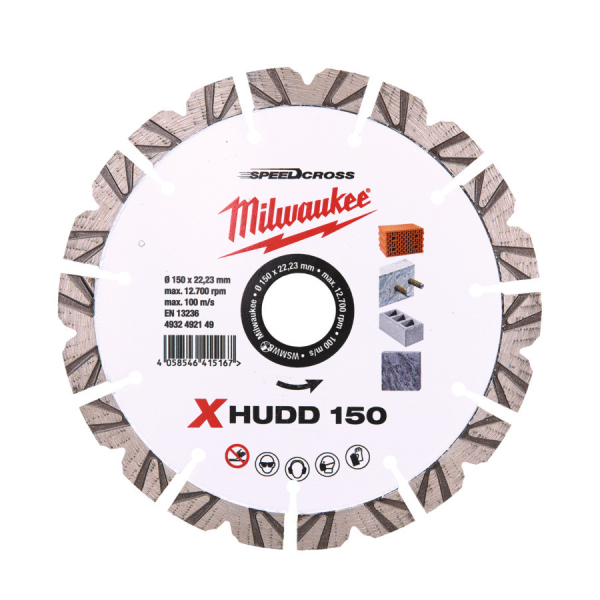 Milwaukee diamantový rozbrušovací kotouč Speedcross XHUDD 150x22,23 mm 4932492149: obrázek 1