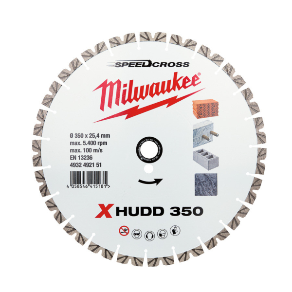 Milwaukee diamantový rozbrušovací kotouč Speedcross XHUDD 350x25,4 mm 4932492151: obrázek 1