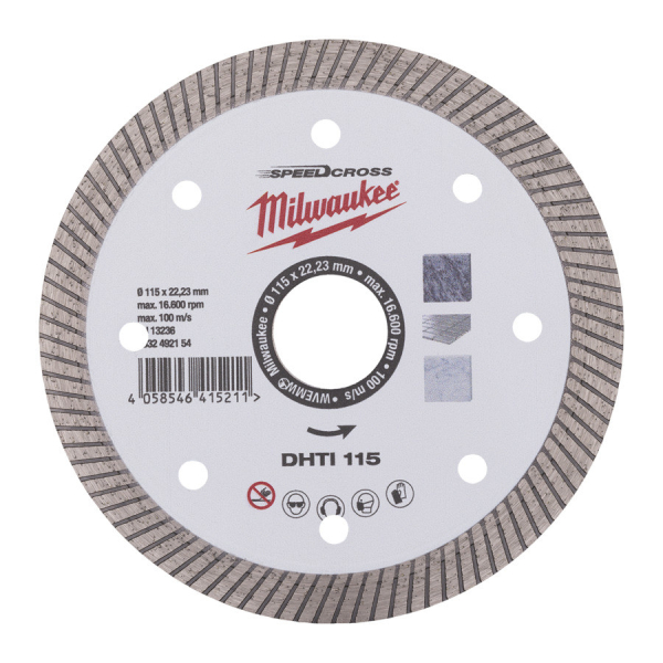 Milwaukee diamantový rozbrušovací kotouč DHTI 115x22,23 mm - celoobvodový 4932492154: obrázek 1