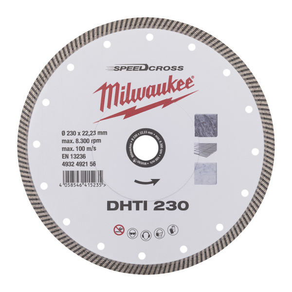 Milwaukee diamantový rozbrušovací kotouč DHTI 230x22,23 mm - celoobvodový 4932492156: obrázek 1