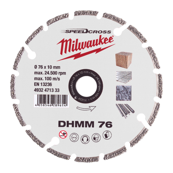 Milwaukee diamantový kotouč multi materiál Speedcross 76x10mm DHMM 4932471333: obrázek 1