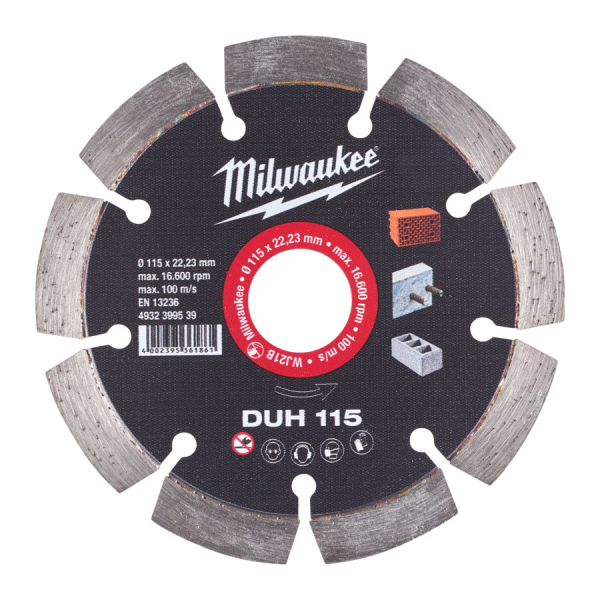 Milwaukee diamantový rozbrušovací kotouč DUH 115x22,23 mm 4932399539: obrázek 1